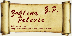 Žaklina Pelević vizit kartica